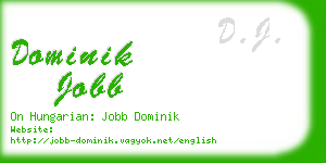 dominik jobb business card